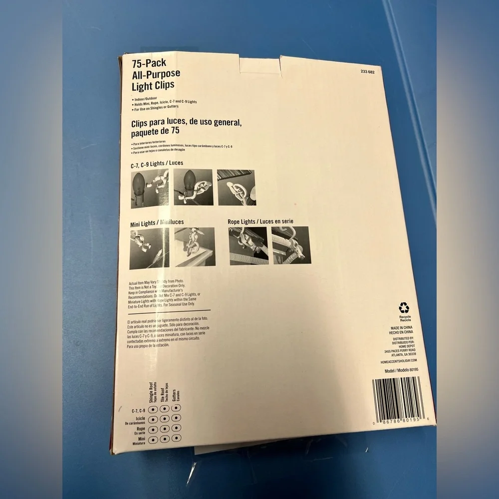 White Light Clips - 75 Pack
